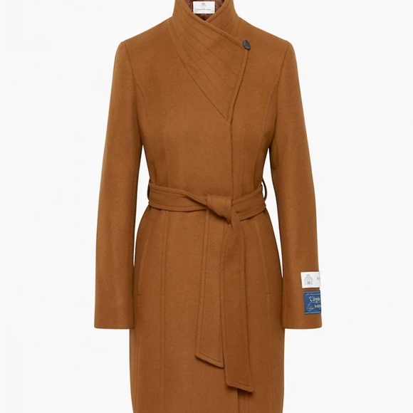 Aritzia Babaton Connor Wool Coat Size XS Tan Colour - Picture 3 of 13